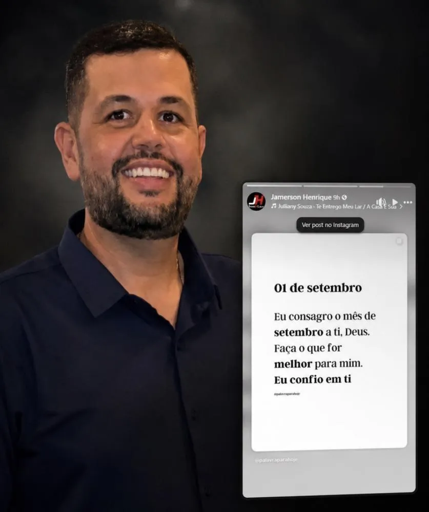 “Faça o que for melhor para mim. Eu confio em ti”, última postagem de Jamerson do Som chama atenção após tragédia
